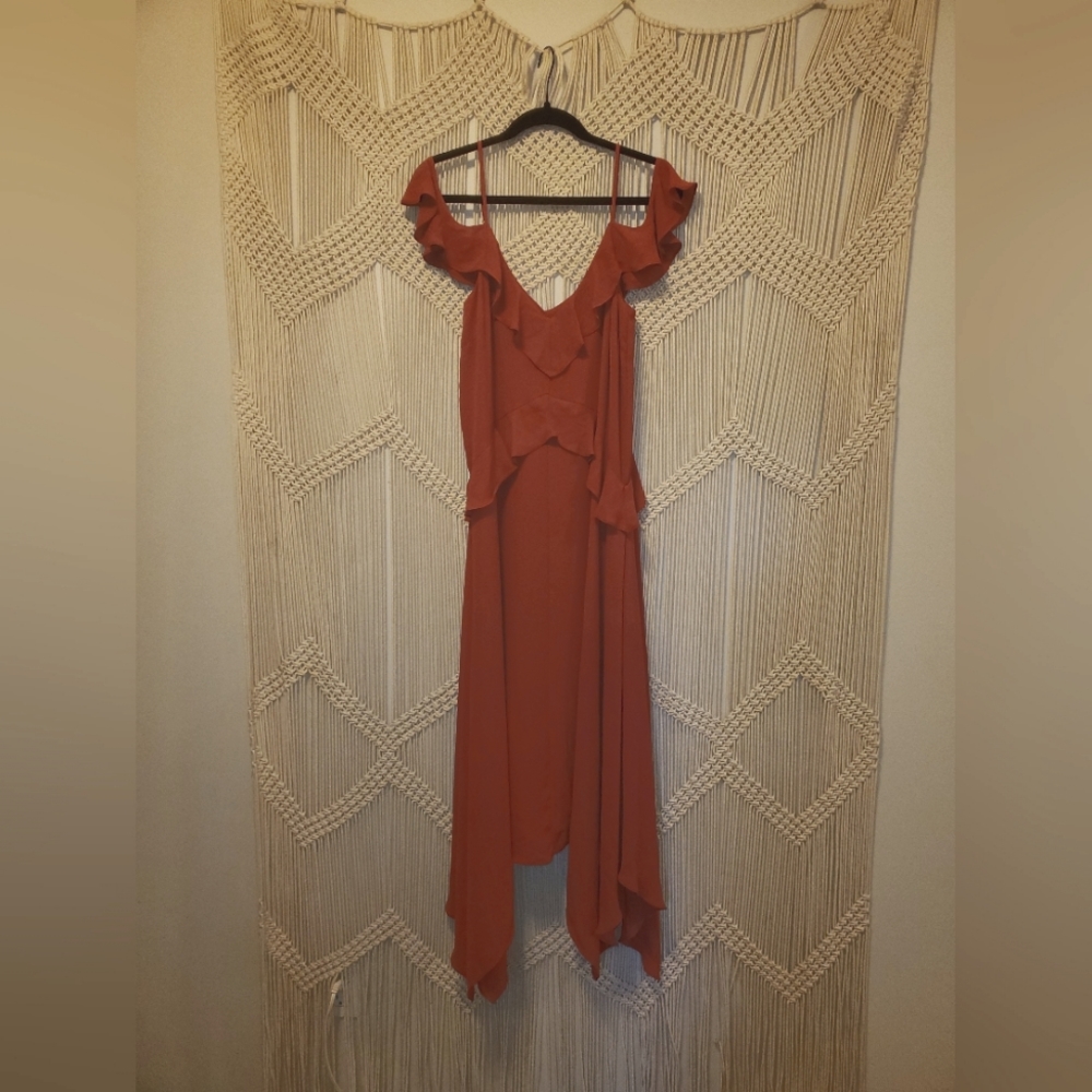 bcbgmaxazria Rust Midi Dress